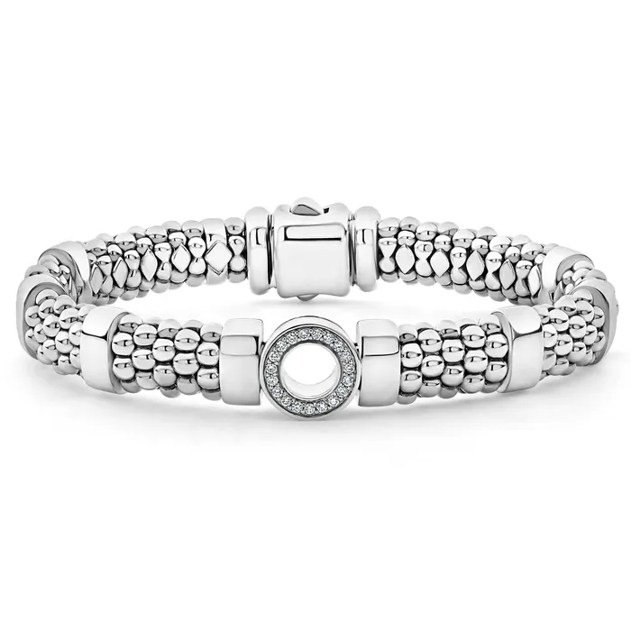 Bracelets Caviar Spark Single Station Diamond Circle Caviar Bracelet 9mm LAGOS Bracelets Caviar Spark Single Station Diamond Circle Caviar Bracelet 9mm LAGOS