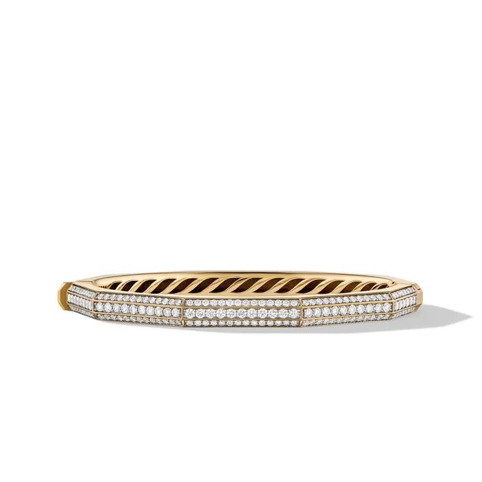 Bracelets David Yurman Carlyle Bracelet in 18K Yellow Gold with Diamonds 55mm Bracelets David Yurman Carlyle Bracelet in 18K Yellow Gold with Diamonds 55mm