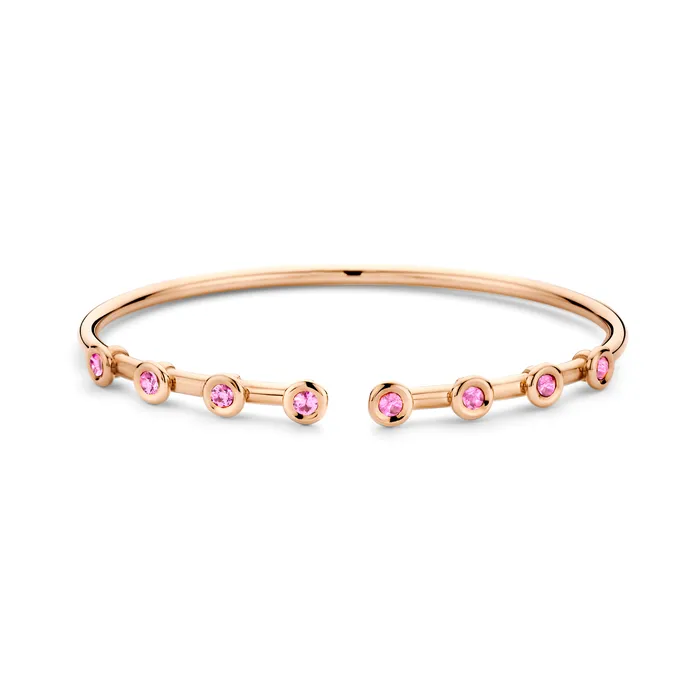 Bracelets HULCHI BELLUNI Pink Sapphire Flex Cuff Bracelet