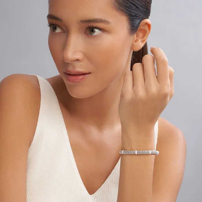 Bracelets LAGOS White Caviar Ceramic Station Caviar Bracelet 6mm