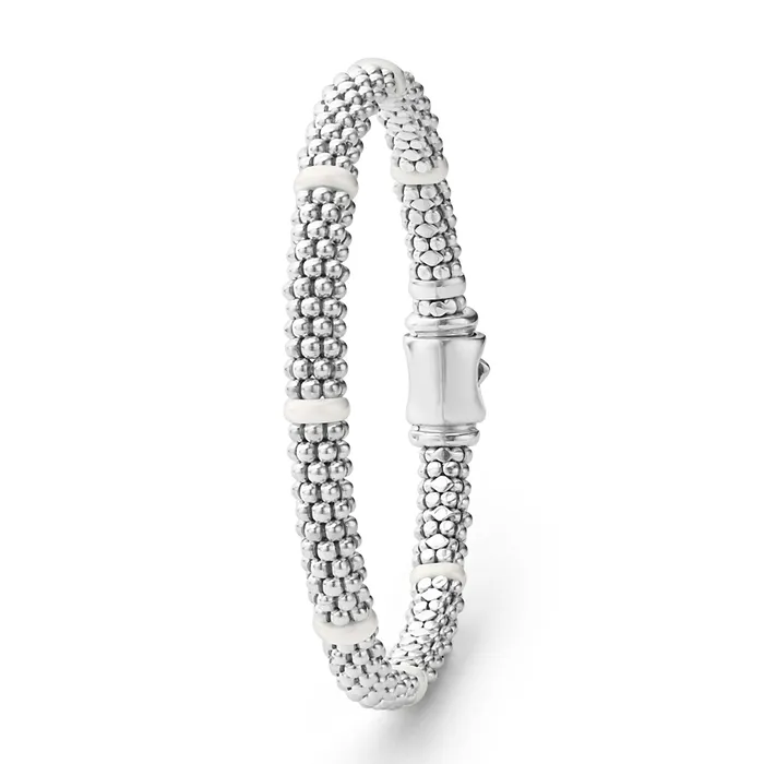 Bracelets LAGOS White Caviar Ceramic Station Caviar Bracelet 6mm