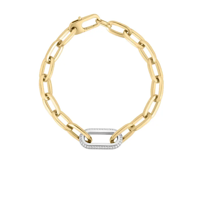 Bracelets Roberto Coin Mixed Metal Diamond Bracelet