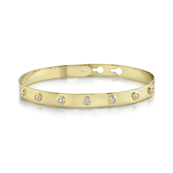 Bracelets SHY CREATION Bezel Set Diamond Bangle