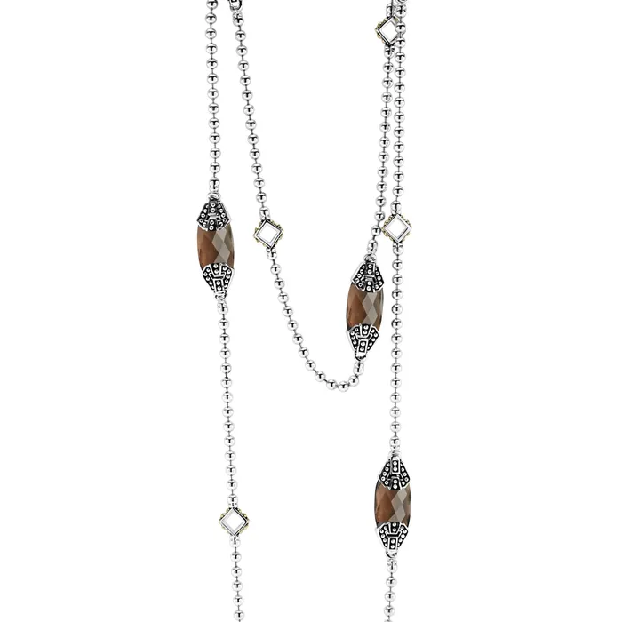 Caviar Color Six Station Smokey Quartz Necklace LAGOS Necklaces