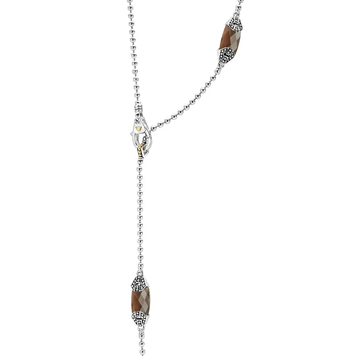 Caviar Color Six Station Smokey Quartz Necklace LAGOS Necklaces