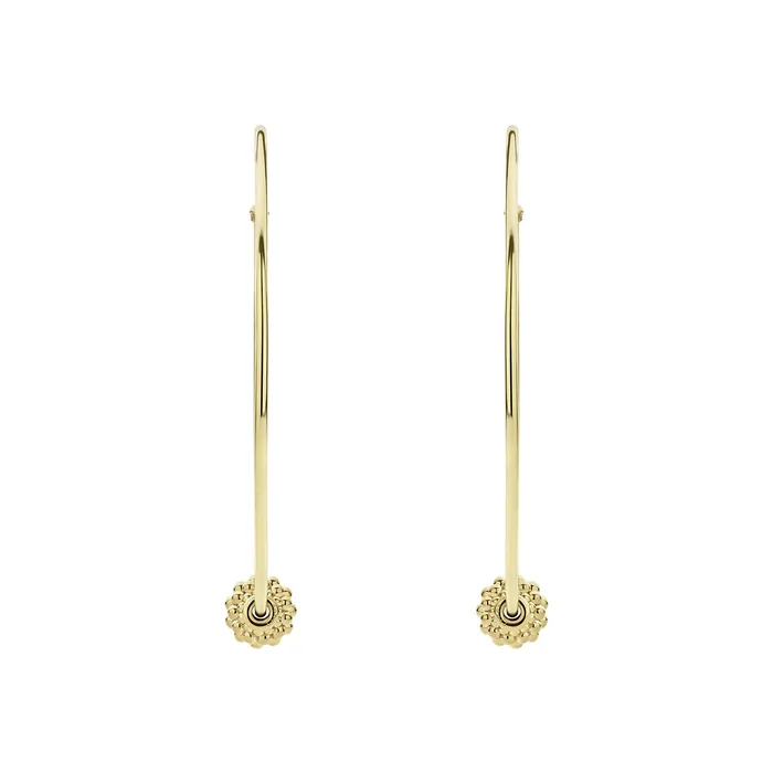 Caviar Gold Large 18K Gold Caviar Ball Hoop Earrings LAGOS Earrings