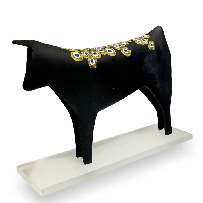 Cesare Sent Rings Black Bull Murano Glass