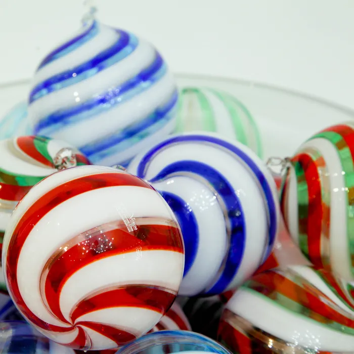 Christmas Glass bauble Six colors selection MuranoVItrum Necklaces