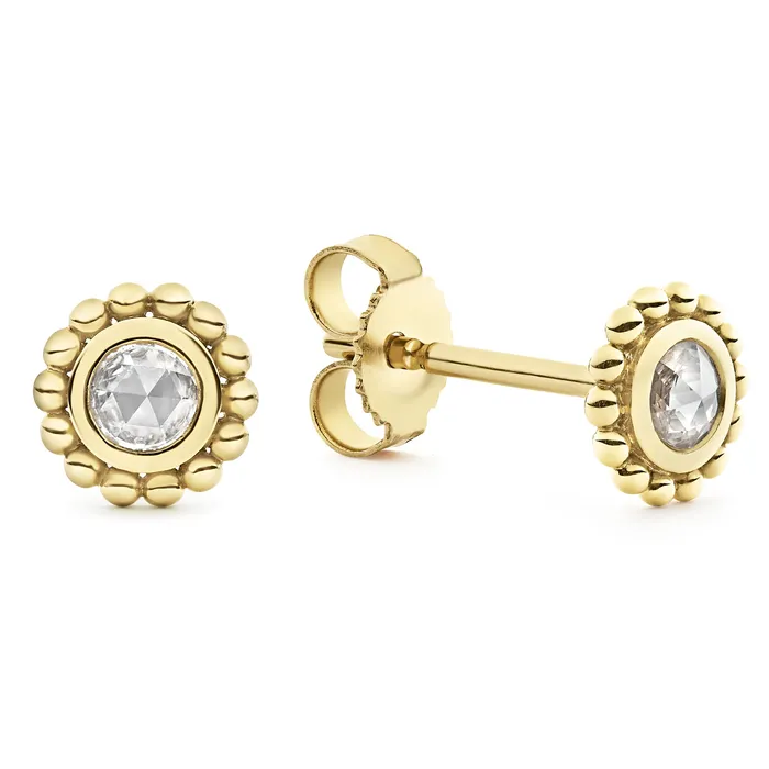 Covet Small Rose Cut Diamond Stud Earrings LAGOS Earrings