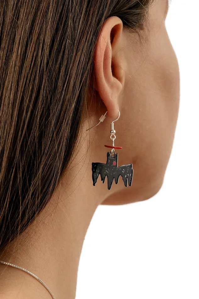 Crystal Haze Jewelry Batman Bat Earring Set Earrings