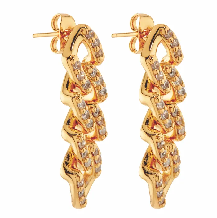 Crystal Haze Jewelry Earrings Mexican chain drop earrings