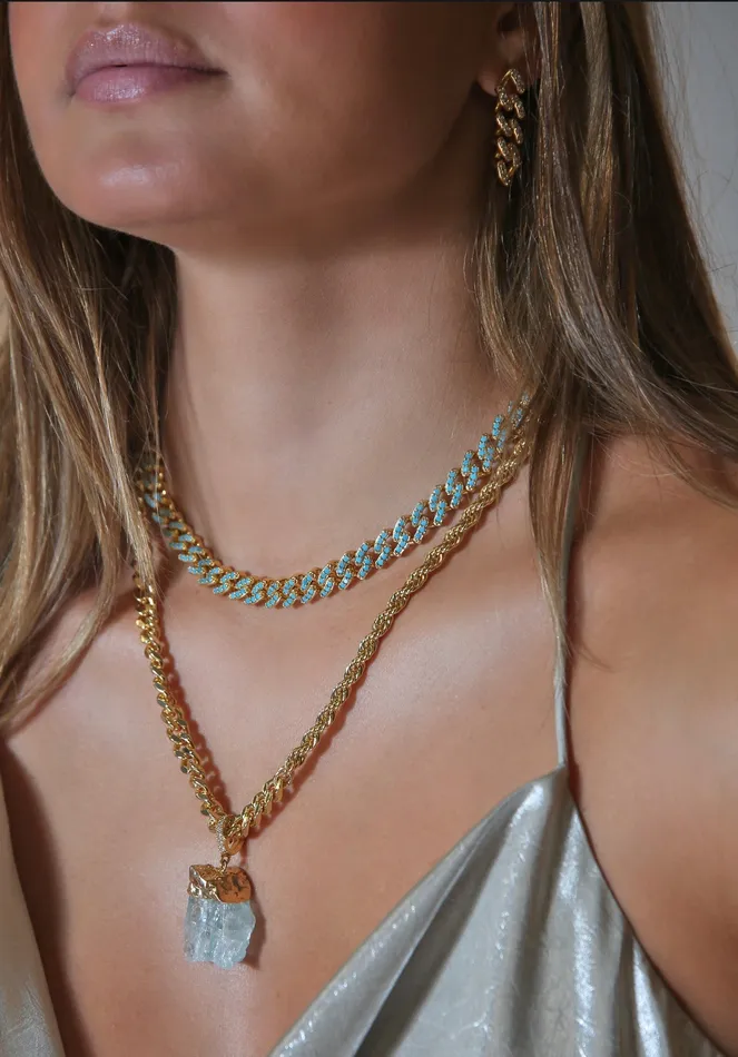 Crystal Haze Jewelry Earrings Mexican chain drop earrings