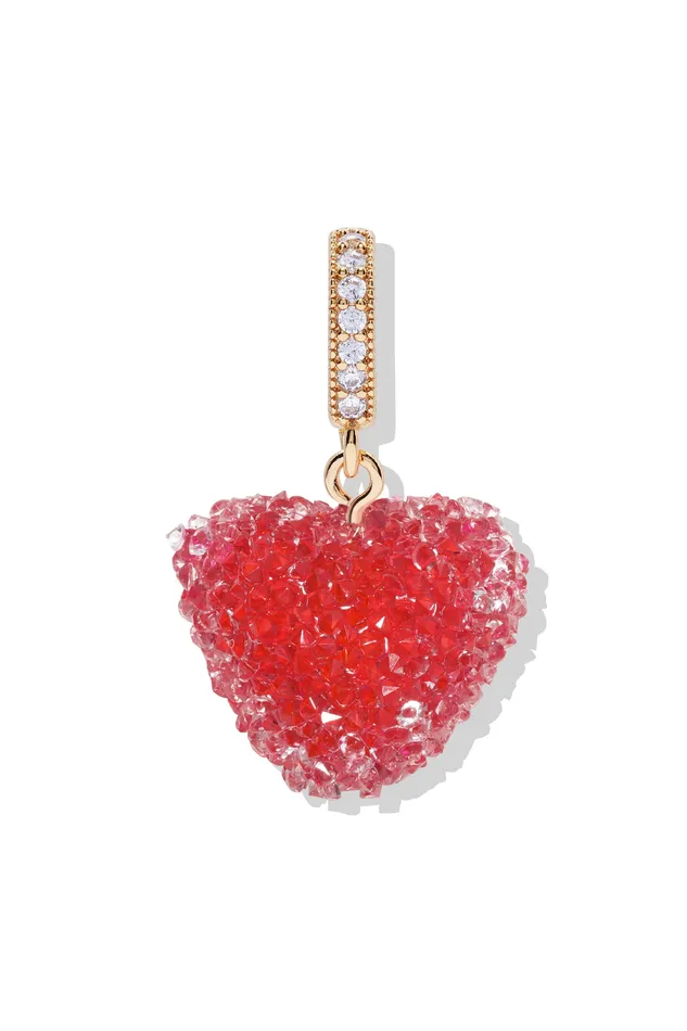 Crystal Haze Jewelry Jelly Heart Pave Connector Rouge Necklaces