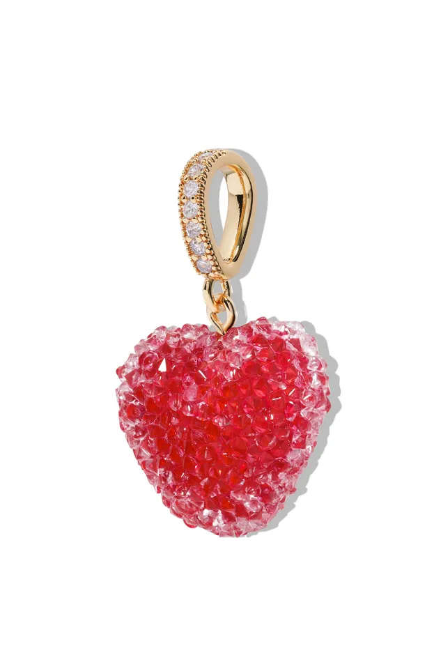 Crystal Haze Jewelry Jelly Heart Pave Connector Rouge Necklaces