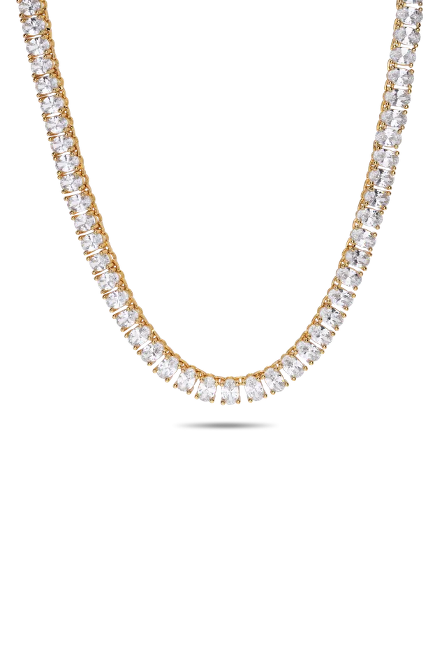 Crystal Haze Jewelry Necklaces Oval Cut Necklace Gold