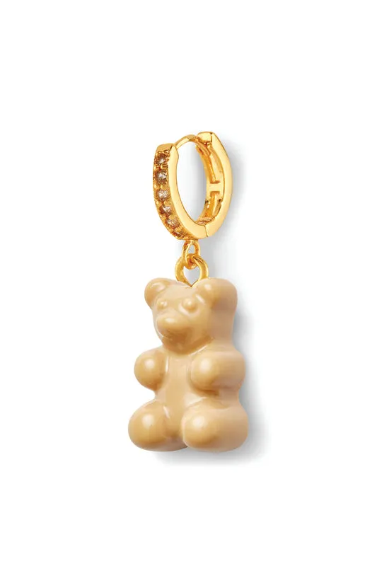 Crystal Haze Jewelry Nostalgia bear hoop Salt Caramel Earrings