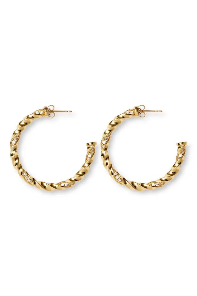 Crystal Haze Jewelry Rope Chain Hoops Necklaces