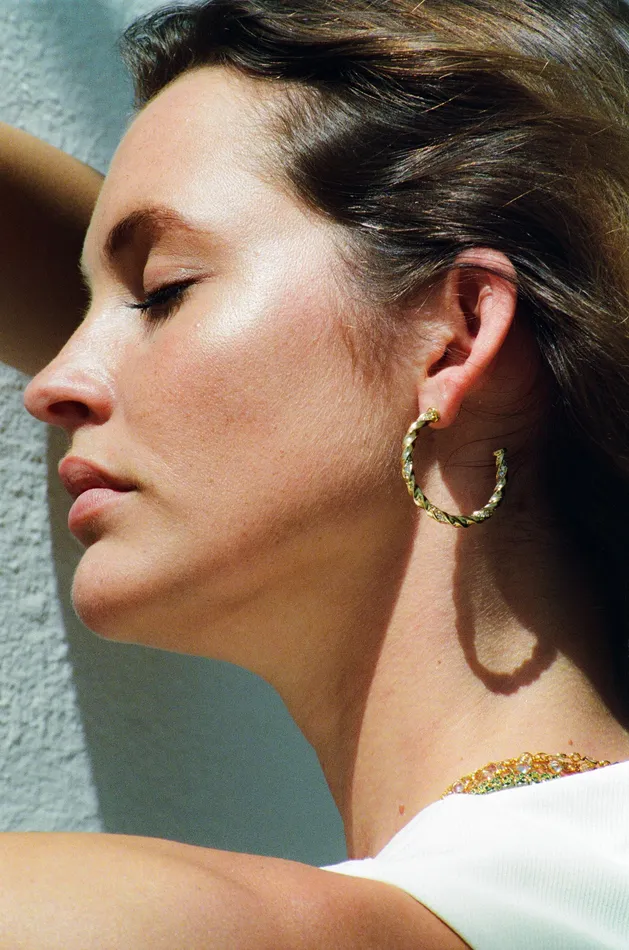Crystal Haze Jewelry Rope Chain Hoops Necklaces