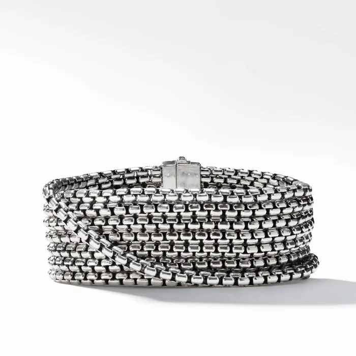 David Yurman Bracelets Box Chain Eight Row Bracelet in Sterling Silver 28mm David Yurman Bracelets Box Chain Eight Row Bracelet in Sterling Silver 28mm
