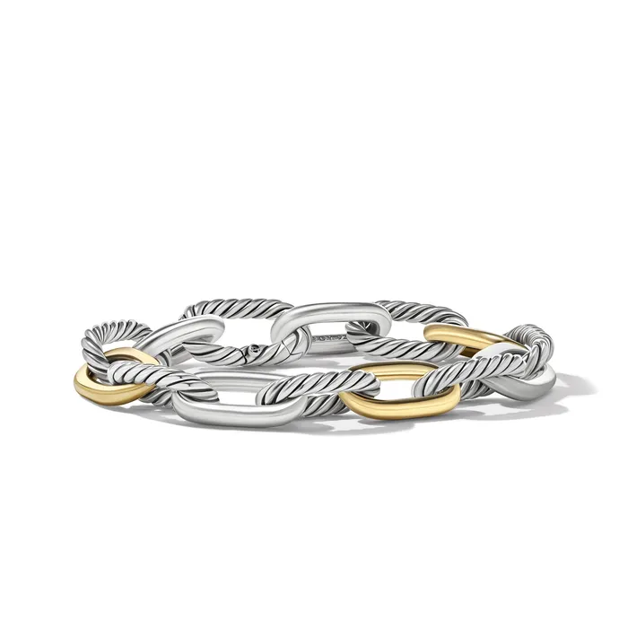 David Yurman Bracelets DY Madison Chain Bracelet in Sterling Silver with 18K Yellow Gold 11mm David Yurman Bracelets DY Madison Chain Bracelet in Sterling Silver with 18K Yellow Gold 11mm