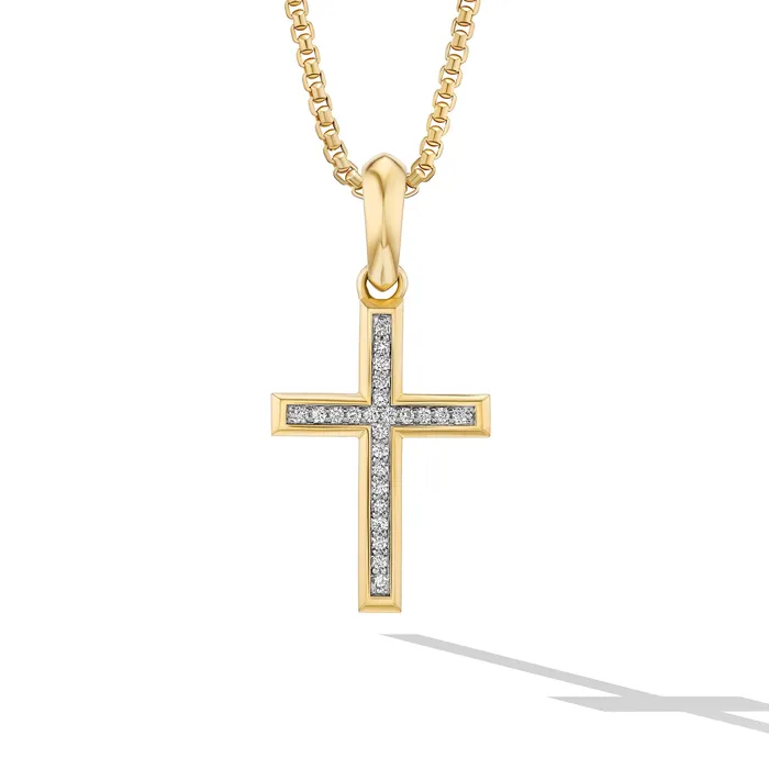 David Yurman Necklaces 24MM CROSS PENDANT ENHANCER DI 18K