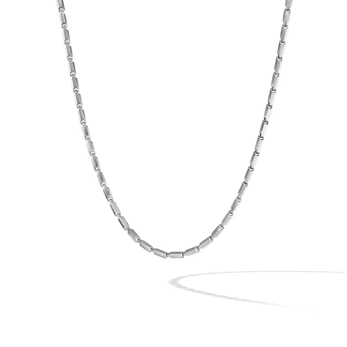 David Yurman Necklaces Faceted Link Necklace in Sterling Silver 3mm