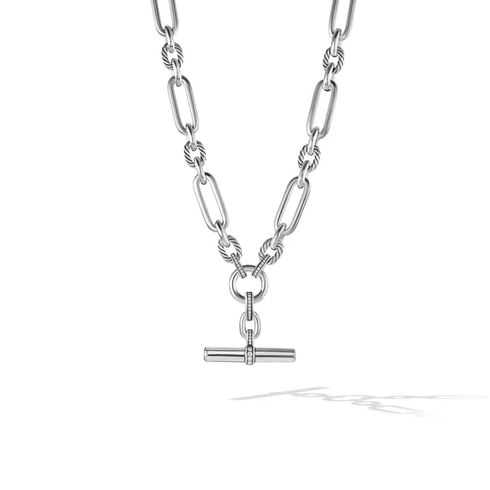 David Yurman Necklaces Lexington Chain Necklace in Sterling Silver with Diamonds 98mm David Yurman Necklaces Lexington Chain Necklace in Sterling Silver with Diamonds 98mm