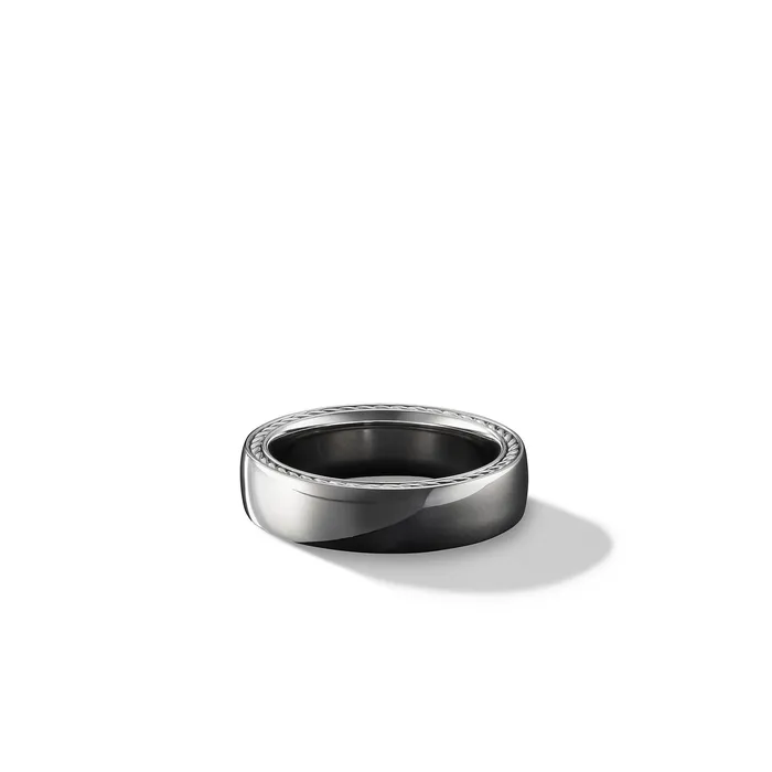 David Yurman Streamline Band Ring in Platinum 6mm Rings