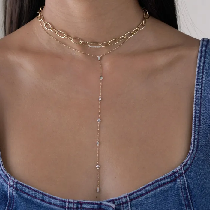 Diamond Lariat Necklace NicoleHD Jewelry Necklaces
