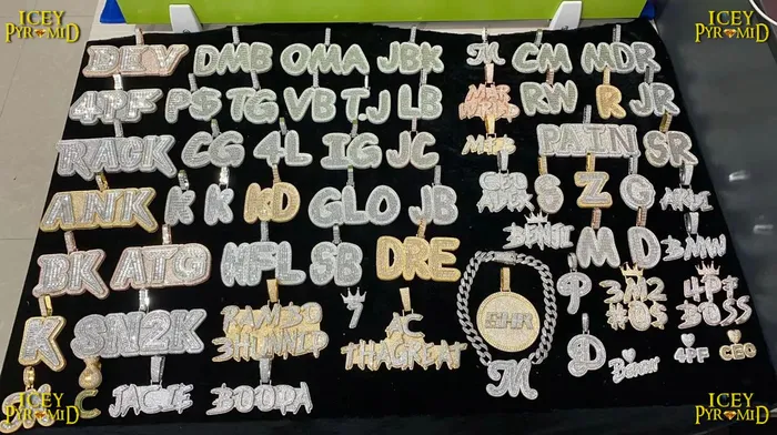 Disc Edition Iced Out Personalized Custom Name Necklace Pendant INITIAL Necklaces