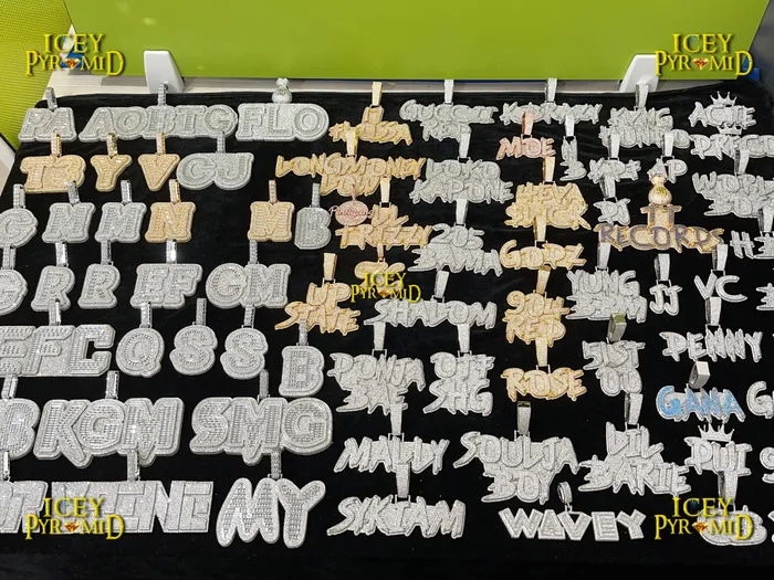 Disc Edition Iced Out Personalized Custom Name Necklace Pendant INITIAL Necklaces