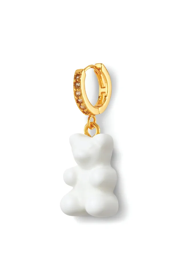 Earrings Crystal Haze Jewelry Nostalgia bear hoop Powder