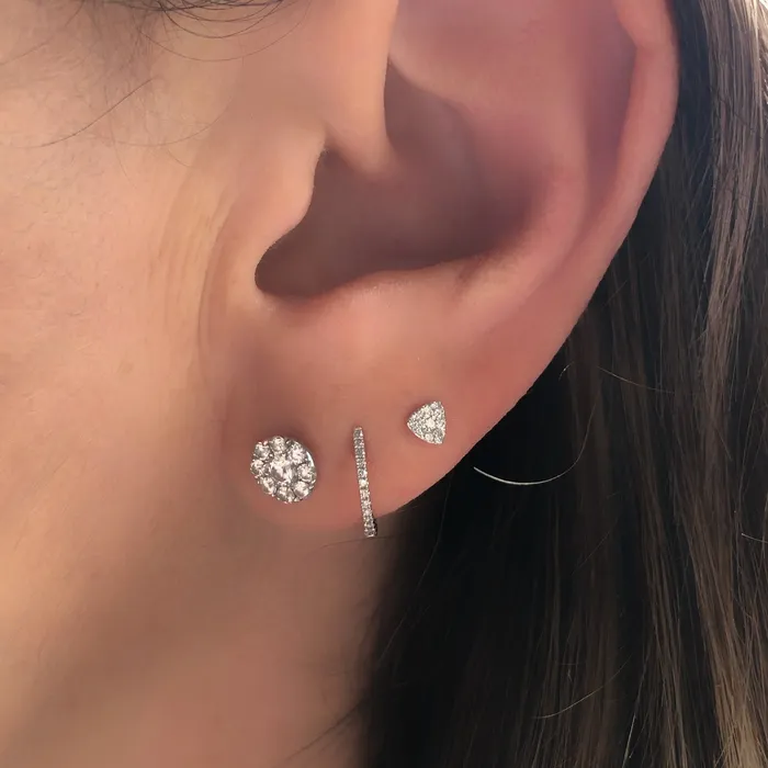 Earrings Diamond Mini Rounded Triangle Earring NicoleHD Jewelry