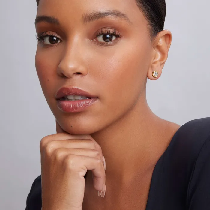 Earrings LAGOS Caviar Lux TwoTone Caviar Diamond Stud Earrings