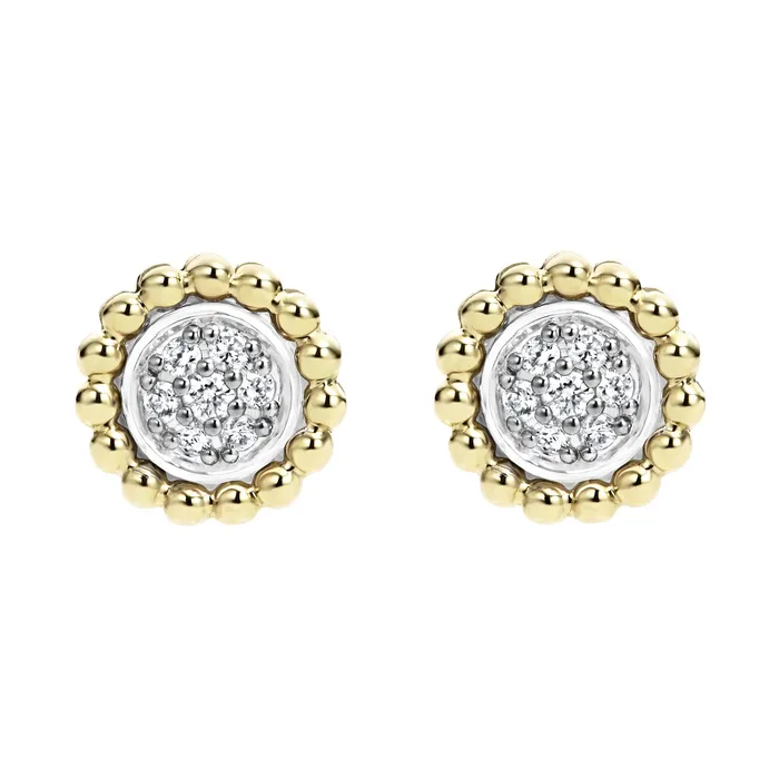 Earrings LAGOS Caviar Lux TwoTone Caviar Diamond Stud Earrings