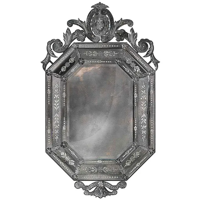 Earrings MuranoVItrum Home Decor Mirror 700 Line LOUIS XIV Art 7060