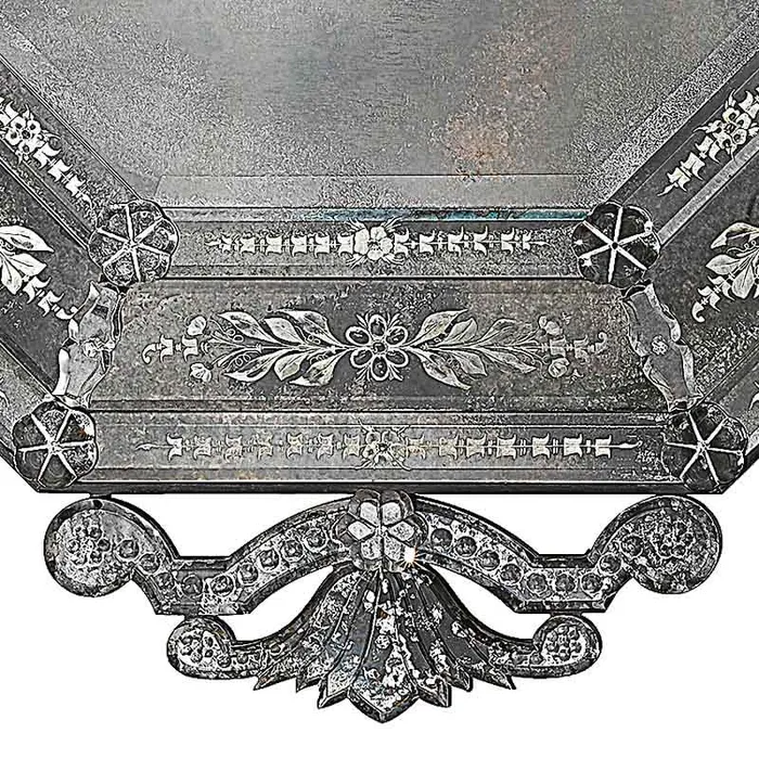 Earrings MuranoVItrum Home Decor Mirror 700 Line LOUIS XIV Art 7060