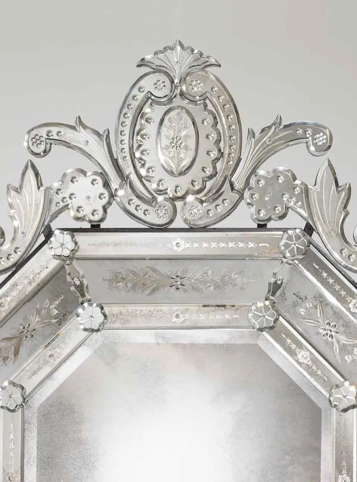 Earrings MuranoVItrum Home Decor Mirror 700 Line LOUIS XIV Art 7060