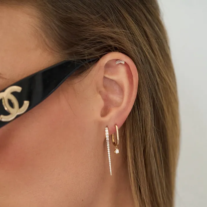 Earrings NicoleHD Jewelry Long Graduated Diamond Dagger Earrings