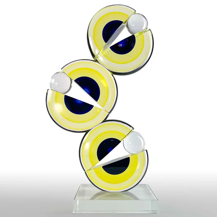 Earrings PacMan in Glass A Sculptural Tribute Alberto Don