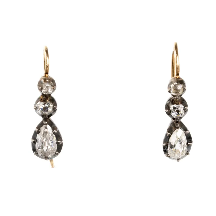 Earrings Victorian Era Diamond Earrings Bell Bird