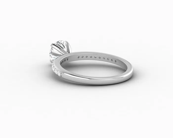 Eleonora 10 Ct Round Cut Engagement Ring with Side Stones Sapheena Jewelry Rings