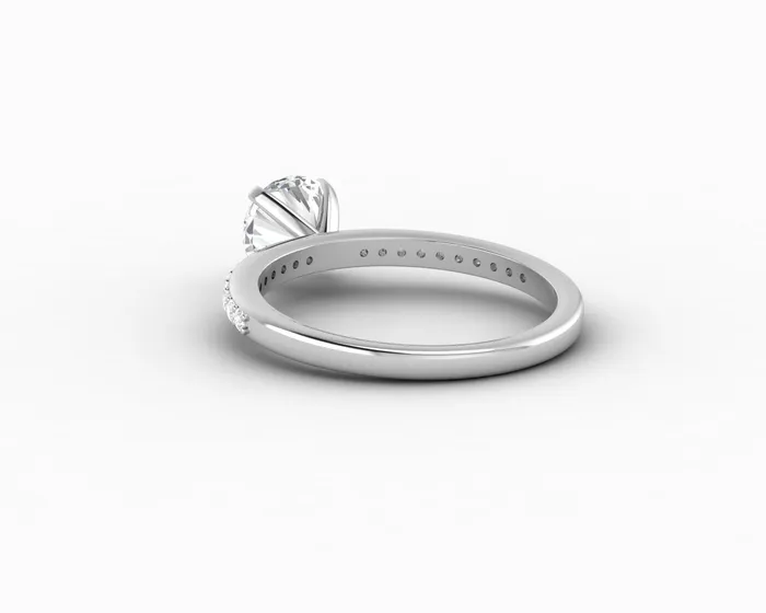 Eleonora 10 Ct Round Cut Engagement Ring with Side Stones Sapheena Jewelry Rings