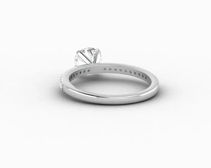 Eleonora 10 Ct Round Cut Engagement Ring with Side Stones Sapheena Jewelry Rings