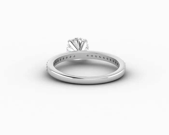 Eleonora 10 Ct Round Cut Engagement Ring with Side Stones Sapheena Jewelry Rings