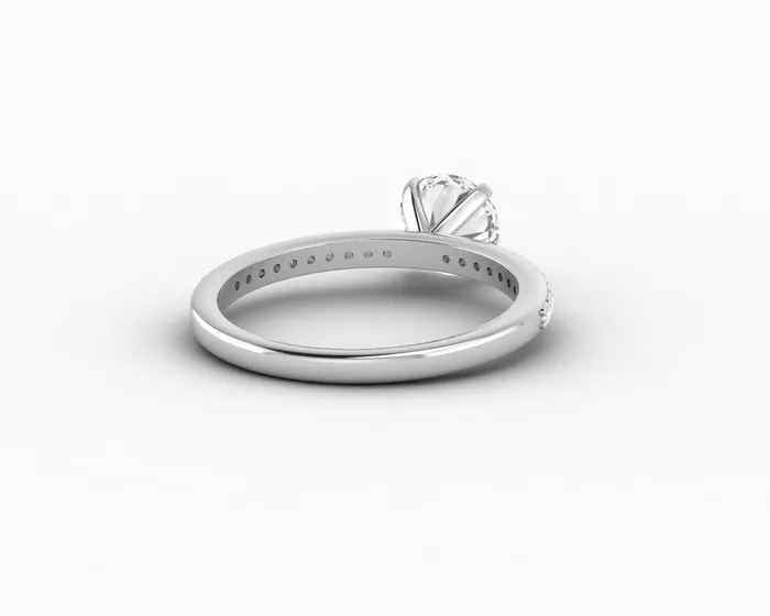 Eleonora 10 Ct Round Cut Engagement Ring with Side Stones Sapheena Jewelry Rings
