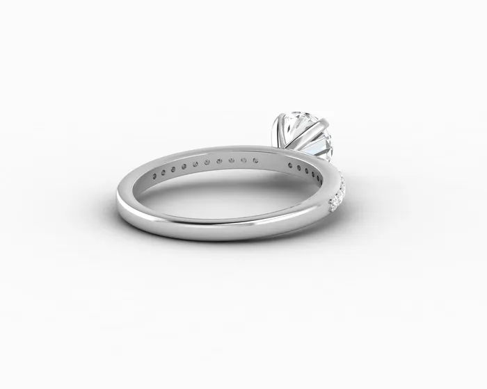 Eleonora 10 Ct Round Cut Engagement Ring with Side Stones Sapheena Jewelry Rings
