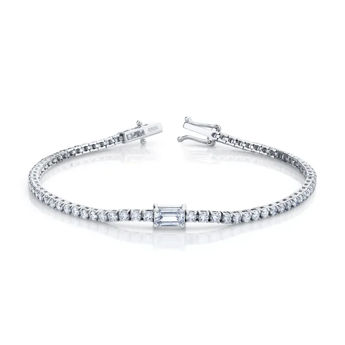 Emerald Cut Round Brilliant Diamond Tennis Bracelet 335tw Polachecks Collection Bracelets Emerald Cut Round Brilliant Diamond Tennis Bracelet 335tw Polachecks Collection Bracelets