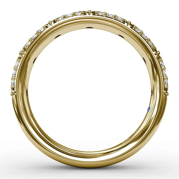 FANA 14kt Yellow Gold Crescent Wedding Band Rings