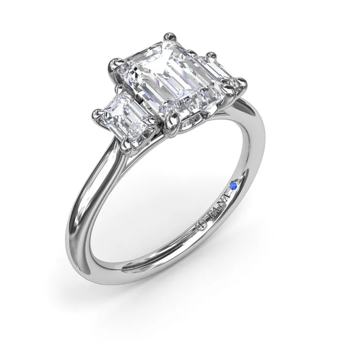 FANA Three Stone Beauty Diamond Engagement Ring Rings